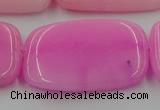 CCN4203 15.5 inches 30*40mm rectangle candy jade beads wholesale