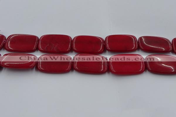 CCN4205 15.5 inches 30*40mm rectangle candy jade beads wholesale