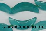 CCN421 15.5 inches 8*30mm curved moon candy jade beads wholesale