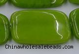 CCN4211 15.5 inches 30*40mm rectangle candy jade beads wholesale