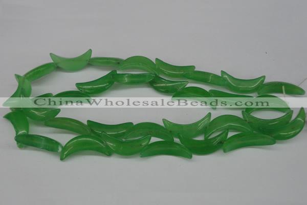 CCN422 15.5 inches 8*30mm curved moon candy jade beads wholesale