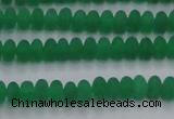 CCN4503 15.5 inches 3*5mm rondelle matte candy jade beads