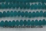 CCN4505 15.5 inches 3*5mm rondelle matte candy jade beads