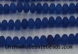 CCN4507 15.5 inches 3*5mm rondelle matte candy jade beads