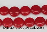 CCN476 15.5 inches 12mm flat round candy jade beads wholesale