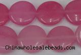 CCN498 15.5 inches 20mm flat round candy jade beads wholesale