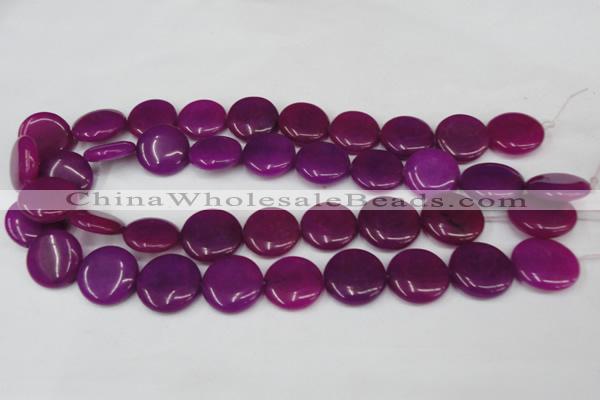 CCN500 15.5 inches 20mm flat round candy jade beads wholesale