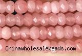 CCN5104 15 inches 3*4mm faceted rondelle candy jade beads