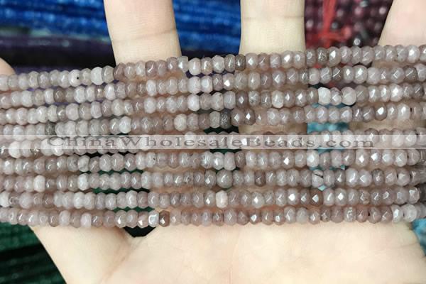 CCN5107 15 inches 3*4mm faceted rondelle candy jade beads