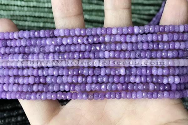 CCN5110 15 inches 3*4mm faceted rondelle candy jade beads