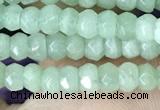 CCN5116 15 inches 3*4mm faceted rondelle candy jade beads