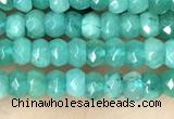 CCN5117 15 inches 3*4mm faceted rondelle candy jade beads