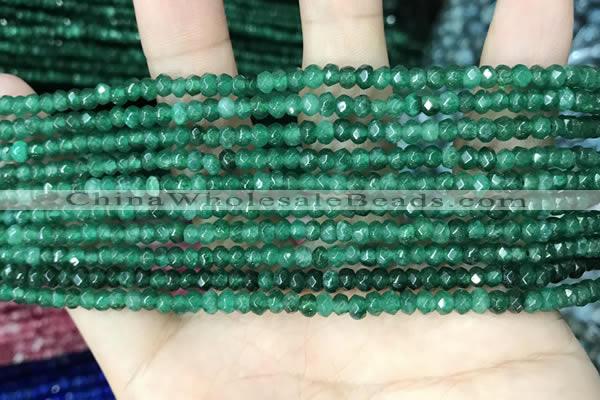 CCN5119 15 inches 3*4mm faceted rondelle candy jade beads