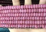 CCN5140 15 inches 5*8mm faceted rondelle candy jade beads