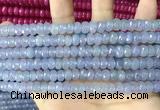 CCN5147 15 inches 5*8mm faceted rondelle candy jade beads