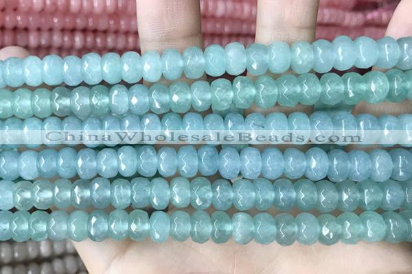 CCN5148 15 inches 5*8mm faceted rondelle candy jade beads