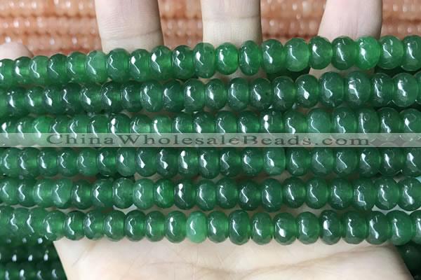 CCN5159 15 inches 5*8mm faceted rondelle candy jade beads