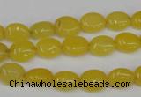 CCN516 15.5 inches 8*10mm oval candy jade beads wholesale