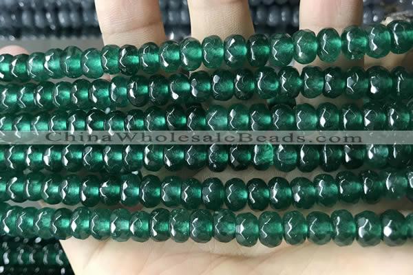 CCN5160 15 inches 5*8mm faceted rondelle candy jade beads