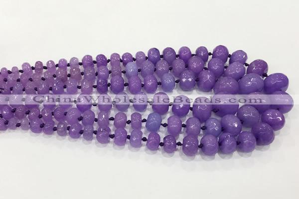 CCN5171 5*8mm - 14*20mm faceted rondelle candy jade graduated beads