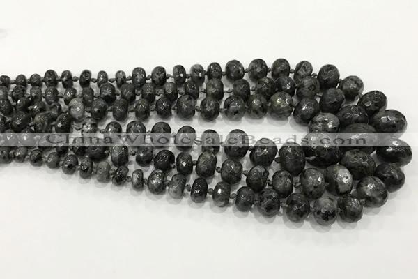 CCN5177 5*8mm - 14*20mm faceted rondelle candy jade graduated beads