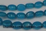 CCN521 15.5 inches 8*10mm oval candy jade beads wholesale