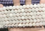 CCN5575 15 inches 8mm round matte candy jade beads Wholesale