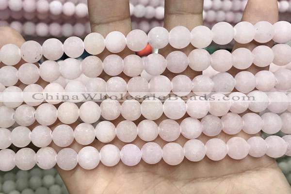 CCN5582 15 inches 8mm round matte candy jade beads Wholesale