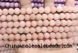 CCN5584 15 inches 8mm round matte candy jade beads Wholesale