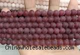 CCN5597 15 inches 8mm round matte candy jade beads Wholesale