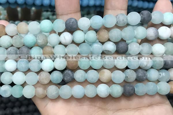 CCN5621 15 inches 8mm round matte candy jade beads Wholesale