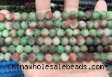 CCN5623 15 inches 8mm round matte candy jade beads Wholesale