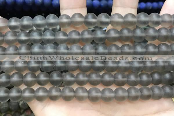 CCN5628 15 inches 8mm round matte candy jade beads Wholesale
