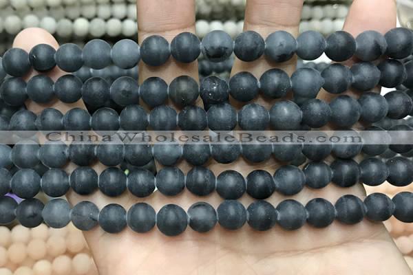 CCN5635 15 inches 8mm round matte candy jade beads Wholesale