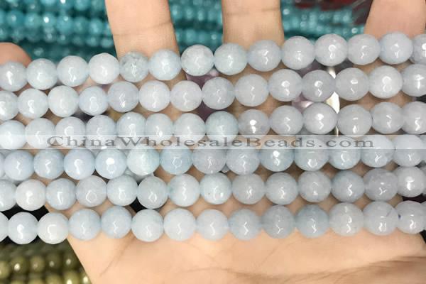 CCN5651 15 inches 8mm faceted round candy jade beads