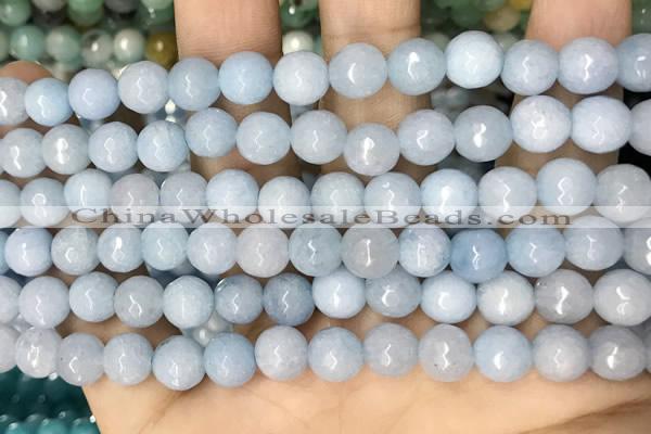 CCN5652 15 inches 8mm faceted round candy jade beads