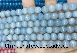 CCN5654 15 inches 8mm faceted round candy jade beads