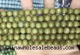 CCN5671 15 inches 8mm faceted round candy jade beads