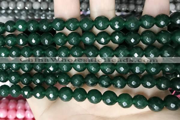CCN5674 15 inches 8mm faceted round candy jade beads