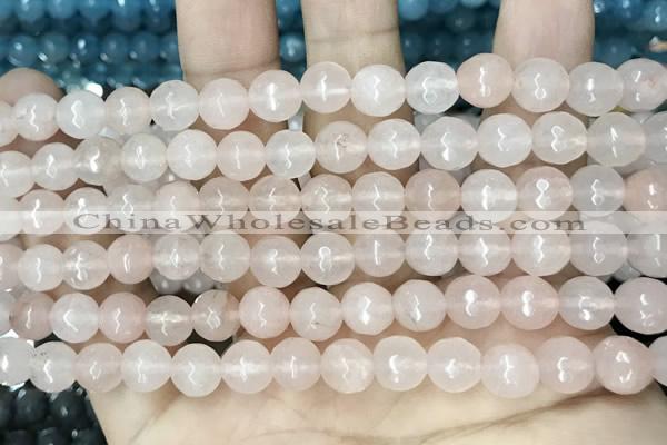 CCN5677 15 inches 8mm faceted round candy jade beads