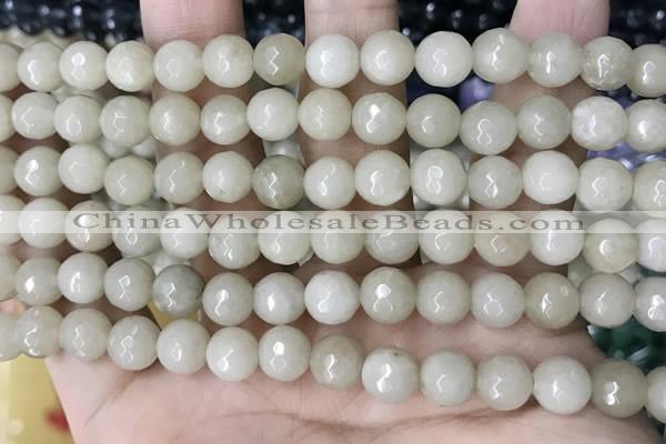 CCN5683 15 inches 8mm faceted round candy jade beads