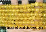 CCN5708 15 inches 8mm faceted round candy jade beads
