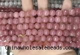 CCN5717 15 inches 8mm faceted round candy jade beads