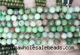 CCN5740 15 inches 8mm faceted round candy jade beads