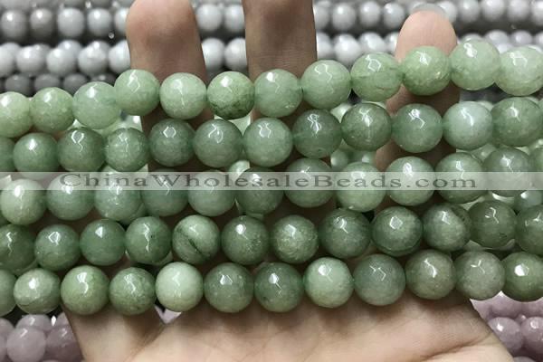 CCN5778 15 inches 10mm faceted round candy jade beads