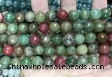 CCN5834 15 inches 10mm faceted round candy jade beads