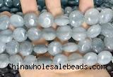 CCN5857 15 inches 15mm flat round candy jade beads Wholesale