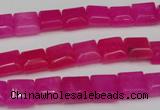 CCN587 15.5 inches 8*8mm square candy jade beads wholesale