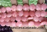 CCN5878 15 inches 15mm flat round candy jade beads Wholesale