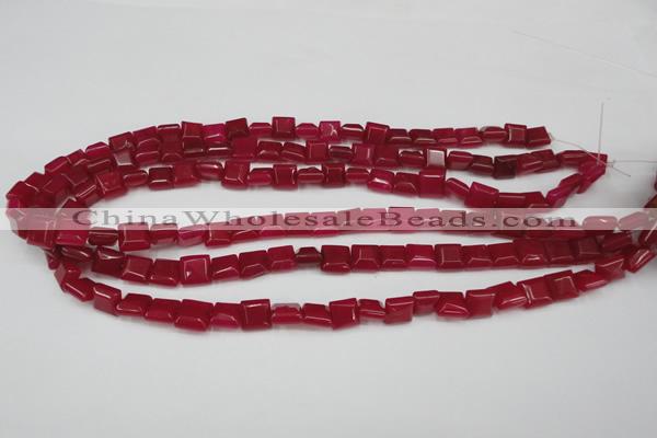 CCN588 15.5 inches 8*8mm square candy jade beads wholesale